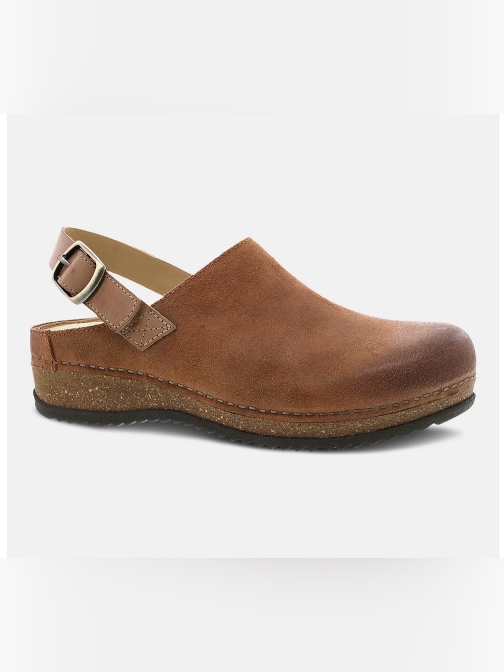 Dansko Tan Leather Slingback Clogs